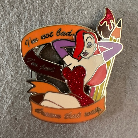 Disney Accessories - Disney RARE Who Framed Roger Rabbit Jessica Rabbit Trading Pin